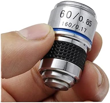 Kit de acessórios para microscópio para adulto 60x L = 185 Lente objetiva do microscópio biológico para 160/0,17 com acessório