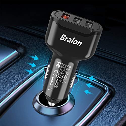 Carregador de carro USB [4-Pack], Bralon 18W Quick Charge 3.0 e 24w/4.8a 3 porta carregador de carro Fast Carro Smart Phone Carger