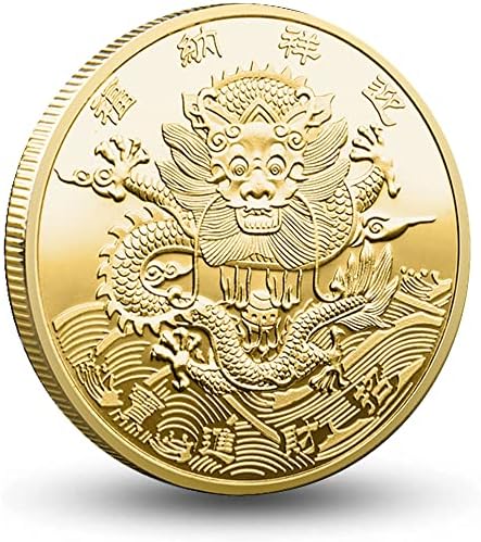 Requintada Golden Chinese Dragon Moeda Lucky Caso com Case Protetive - Atrair Prosperidade e Good Fortune - Lottery Ticket