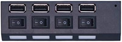 WJCCY USB 2.0 Hub Splitter Hub Use Adaptador de Energia 4 Porta Múltipla Expander 2.0 Usb Hub com Switch para PC