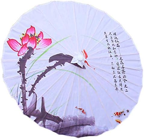 Barra de Deus no estilo chinês pano de seda guarda -chuva clássico de guarda -chuva decorativo, a22