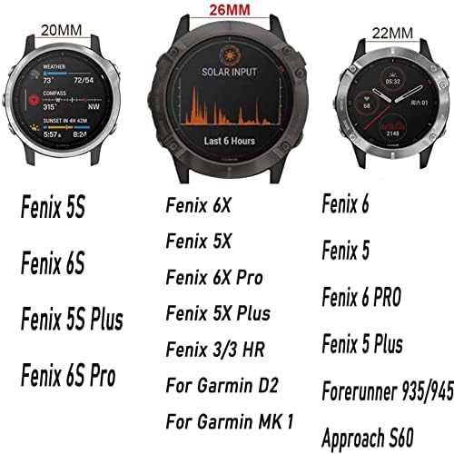 Bahdb Novo 26mm de aço inoxidável Relógio rápido Banda de vigilância para descendência Garmin Mk1 Assista a pulseira EasyFit