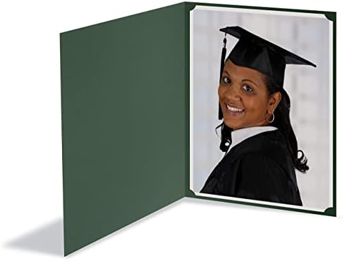 25 Pack Green Certificate Titulars, titulares de diploma, capas de documentos com borda de papel alumínio de ouro, por melhores produtos