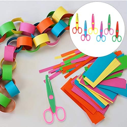 Excelt Kid Scissors 6pcs tesoura Arte Segurança Artesas de tesoura criativa Artesanato de tesoura Decorative Paper Scissor para