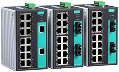 MOXA Industrial não gerenciado Switch Ethernet com 14 portas 10/100BASET, 2 portas multimodo 100baseFX, conector SC, -40 a 75 ° C