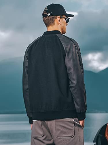 Jackets Ninq para homens - Men pega uma jaqueta de capa de raglan contraste
