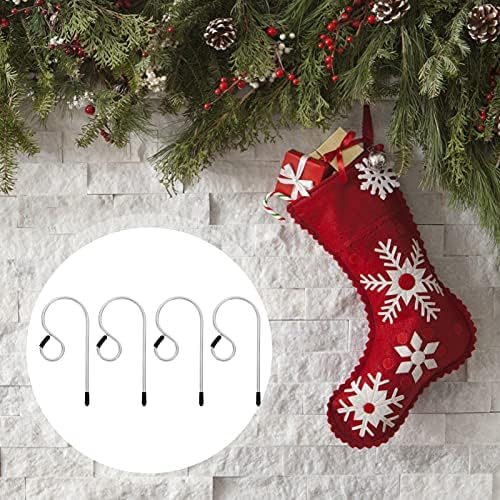 DOITOOL METAL S GANHOS 4PCS Cristols de meias de Natal Mantel ganchos de Natal Clipes de segurança Grip para decoração