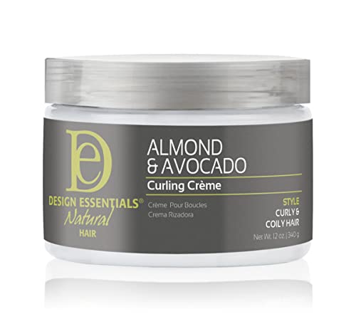 Design Essentials Almondo Natural e Creme de Curling de Abacate, 12 onças