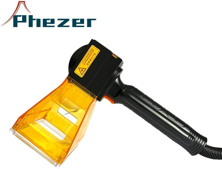 Máquina de gravador a laser portátil de Phezer, 20W/ 30W Power de saída de alta precisão Fibra de marca de gravação de fibra Máquina de marcação
