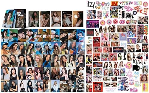 Shaokun 55pcs Itzy PhotoCard e 94pcs Itzy Stickers Presente para coleção de fãs