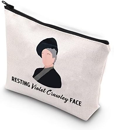 Programa de TV inspirado presente de descanso V. Crawley Face Lady Grantham Tea Lover Gift Zipper Bolsa Makeup Bag