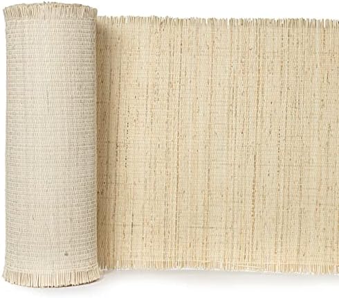 Kolwoven 16 Webbing de cana -de -rattan quadrado - 16 x 9 pés - rolo de correia de cana - material de cana para cadeiras - weave wicker bengal para gabinete - folha de correias de tecido de cana