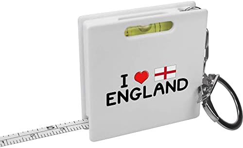 Azeeda 'eu amo a Inglaterra' fita adesiva/ferramenta de nível de espírito