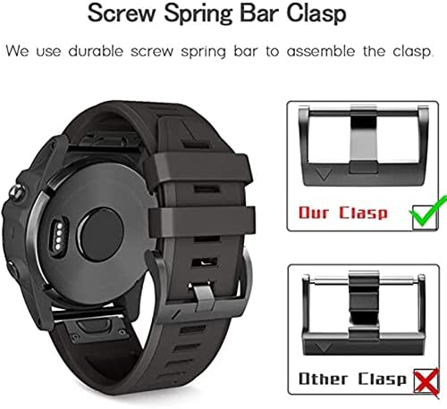 Eeom 26 22mm Silicone Watch Band para Garmin Fenix ​​6x 6Pro Relógio Redução Rápula de Strap de pulseira Easy Fit para Fenix