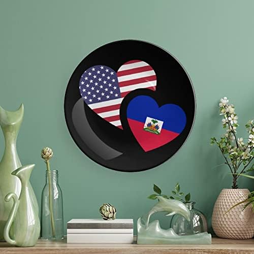 Placas decorativas de china de osso da bandeira dos EUA do Haiti Us