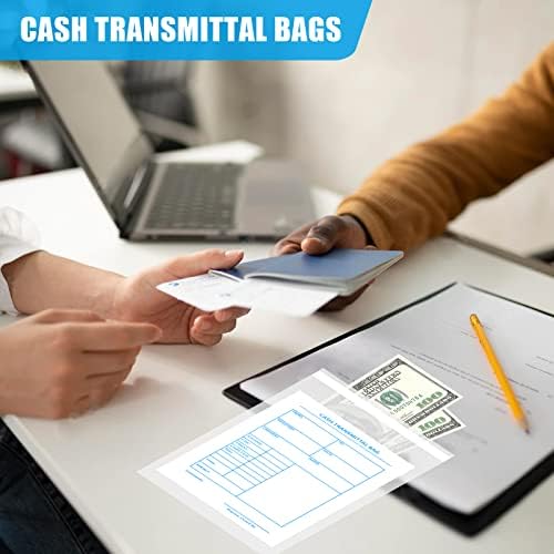 300pcs Banco Bolsas de depósito Banco Bolsas de transmissão de caixa plástico envelopes de depósito bancário Sacos de dinheiro Sacos de plástico de auto adesivo para moedas de moeda de moeda e recibos de dinheiro 6 x 9 polegadas