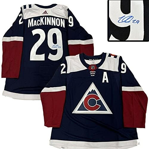 Nathan Mackinnon assinou o Colorado Avalanche Alternate Adidas Pro Jersey - Jerseys Autografada da NHL
