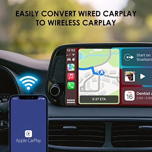 RexingUSA CPW-1 Adaptador de CarPlay sem fio, OEM Apple Integrated Apple CarPlay, converter o CarPlay com fio em CarPlay sem fio,