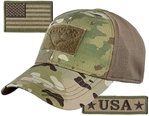 Pacote Tactical Cap de Condor - Moral dos EUA e Patches de bandeira dos EUA - Escolha o tamanho