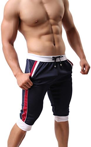 Calças de esportes de moda masculina do Onefit de verão calças de seção finas capri