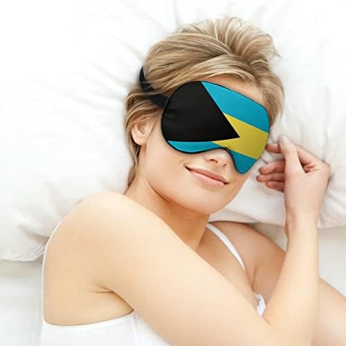 Bahamas Flag máscara de dormir com tira ajustável Tampa macia Blackout Blackout para viajar Relax Nap Nap