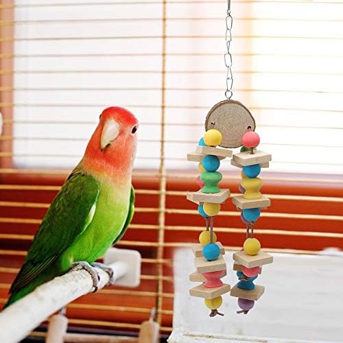 Redxiao ~ ~ Cores brilhantes brinquedos de pássaros duráveis, não tóxicos com brinquedos de papagaio de gancho, periquitos pássaros para papagaios para papagaios