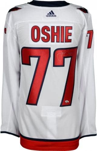 T.J. Oshie Washington Capitals 2018 Stanley Cup Champions autografou Jersey Authentic White Adidas com Stanley Cup 2018 - Patch