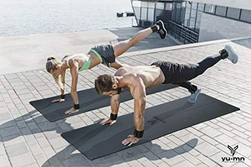 Yu -mn Pro não deslizamento de ioga MAT - Mat de exercício de fitness ecológico - com alça de transporte - tapetes de ioga pro