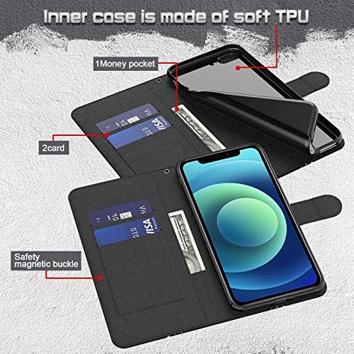 ASDSINFOR NOKIA G300 CASO 3D Full elegante e elegante Caixa de crédito de carteira de carteira com Stand para capa magnética