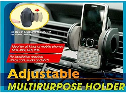 Telefone real, multiuso, fita mp3 On/Vent Clip, Mount Dash do veículo, preto