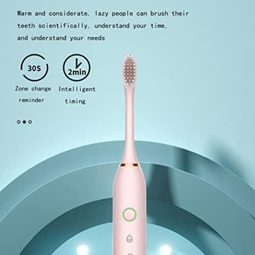 Escovas de dentes elétricas de Yrmaups Brush de dente recarregável USB com 8 cabeças de escova, 6 modos de limpeza, temporizador
