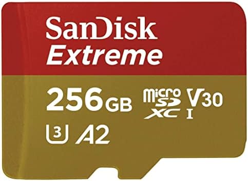 Sandisk Extreme 256 GB Micro SD Card de memória para GoPro trabalha com o pacote Gopro Hero 9 Black Camera
