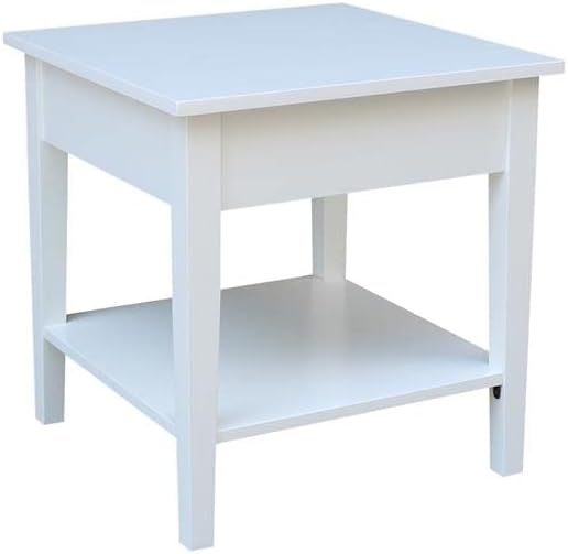 IC International Concepts End Table, White