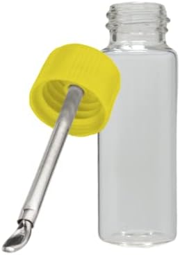 Humanfriendly 3ml Clear com tampa da tampa do parafuso - armazenamento de garrafa de amostra com tampa de ferramenta de mistura - recarregável