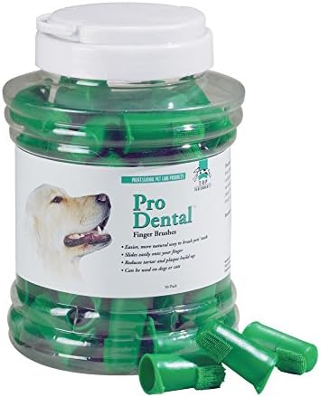 Passagens de dedos produtários de desempenho superior-escovas de dentes convenientes para limpar os dentes de animais de estimação, 50-pacote