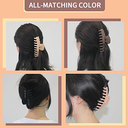 Clipes de garra de cabelo neutro de Saotaeng, clipes de garra fosco para cabelos grossos e cabelos finos, clipes de cabelo fortes