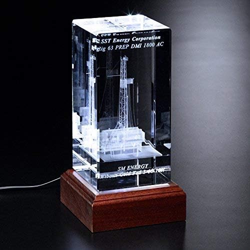 Prêmio de cristal gravado em 3D personalizado