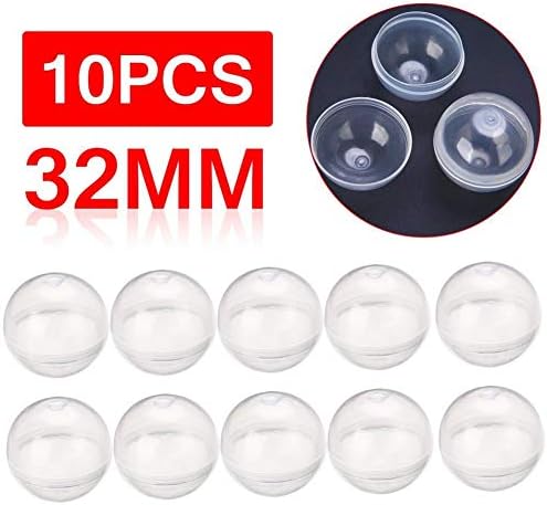 Zonster 10pcs Bolas plásticas transparentes vazias cápsulas transparentes para as máquinas de brinquedo Máquinas