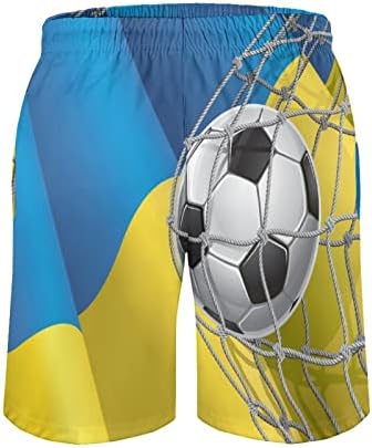 Gola de futebol e bandeira da Ucrânia Men trunks de natação rápida shorts de banho seco de maiô de banheira shorts de tábua de natação com bolsos