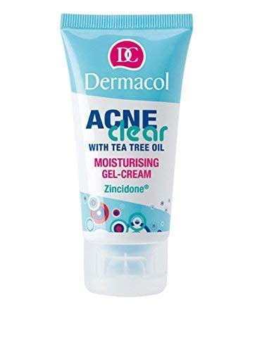 Dermacol acne hidratante claro dia e creme de gel noturno acneclear para a pele problemática propensa a acne - 1,75 oz