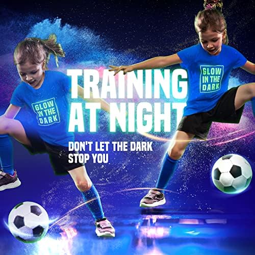 Presentes de futebol, iluminar os objetivos do futebol - brilhar no escuro | Rede de futebol pop-up portátil para