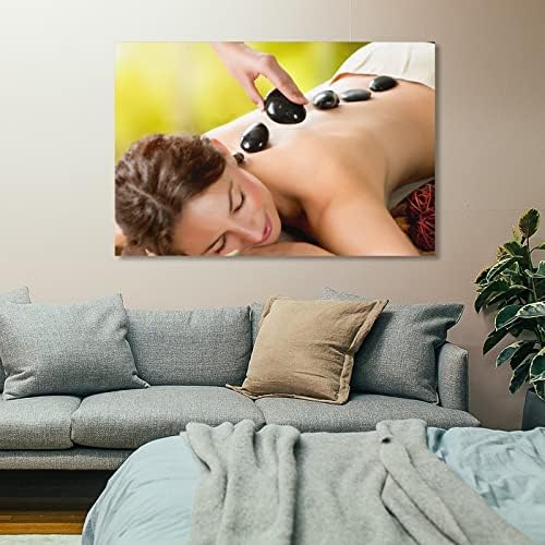 Poster de salão de beleza corporal de beleza massagem integral spa spa canvas de pintura de parede de arte para quarto para quarto