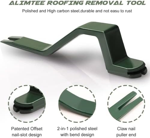 Ferramenta de remoção de telha - aço de alto carbono 29.7 cm de instalação do puxador de unhas e ferramenta de remoção de telha, barra