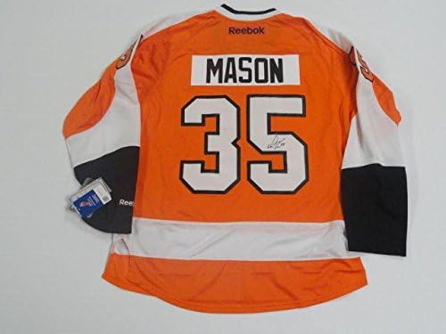 Steve Mason assinou o Reebok Premier #35 Philadelphia Flyers Jersey licenciado - Jerseys autografadas da NHL