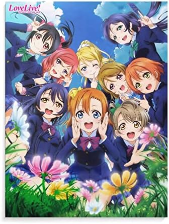 Love Live School Idol Project Anime Girl Posters Kawaii Poster Canvas de impressão Arte da parede Impressão de arte de parede para decoração de decoração de parede Decoração de quarto Presentes
