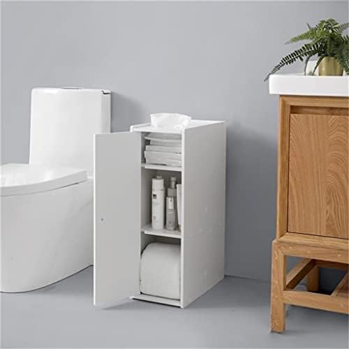 Móveis de PVC de nogueira Armário de banheiro estreito [20 * 40 * 65cm] Cabinete de banheiro Plataforma de canto de canto