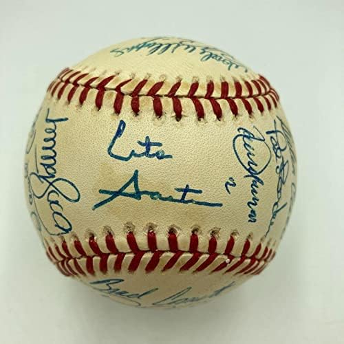 A equipe de Toronto Blue Jays dos anos 90 assinou o beisebol oficial da Liga Americana - Baseballs autografados