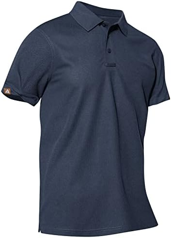 Camisa de pólo de golfe masculina Moerdeng Men camisa de pó de desempenho rápido de desempenho rápido camisa de tênis de manga curta de manga curta