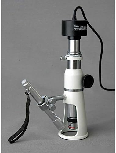 Microscópio de medição portátil do AMSCOPE H100, ampliação de 100x, campo de vista de 17 mm, inclui luz de caneta