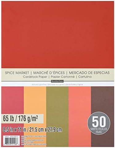 Michaels Spice Market 8.5 ”; x 11 ”; Papel cartolina por RECOLLEÇÕES®, 50 folhas